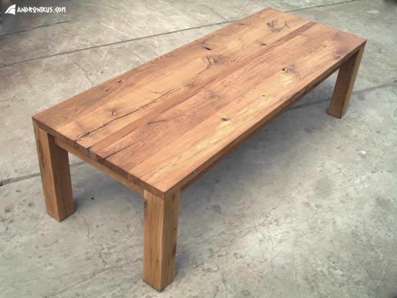 duży stół ze starego drewna dębowy klasyczny