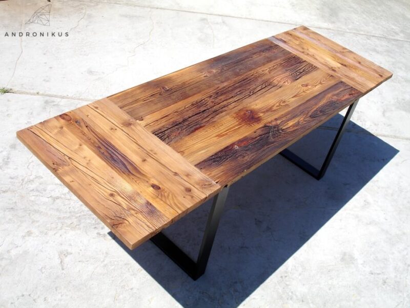 stół ze starego drewna rozkładany